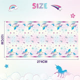 WERNNSAI 2PCS Unicorn Table Cloths - Unicorn Birthday Decorations
