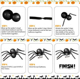Halloween Balloon Arch Garland Kit Purple and Black Balloons with 3D