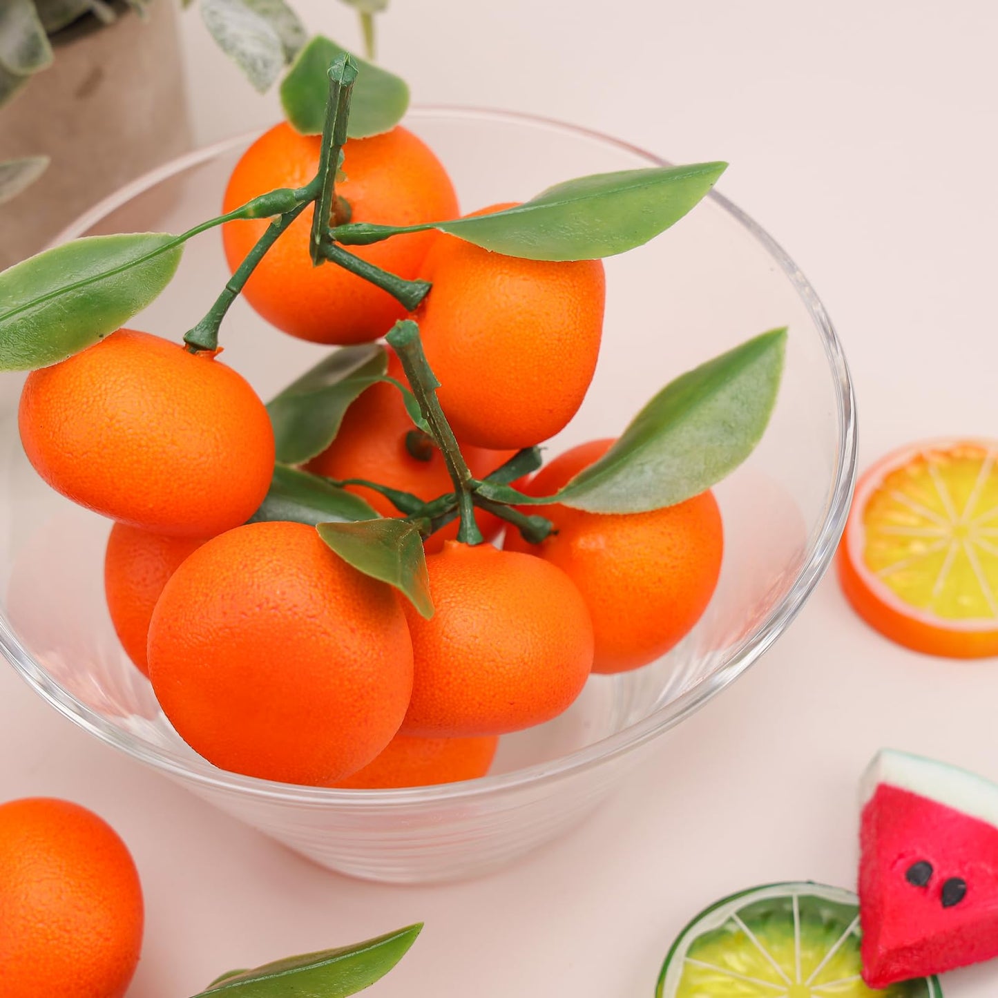 Gresorth Artificial Mini Bunch Orange Decoration Lifelike Tangerine