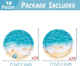 Ocean Waves Plates Summer Beach Birthday Supplies 48 Piece Pool