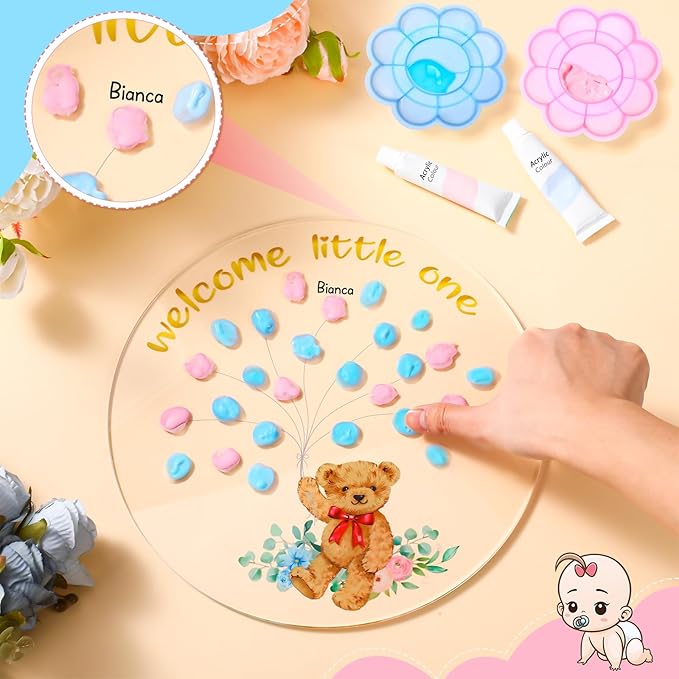 Gender Reveal Fingerprint Tree Boy or Girl Party Ideas