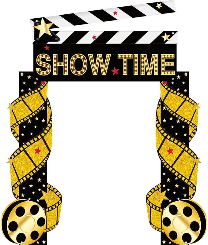 3 Pcs Casino Movie Night Porch Sign Banner Movie Theater Theme Party