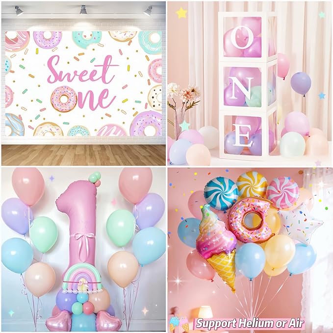 1st Birthday Decorations for Girl 128pcs Sweet One Birthday Party