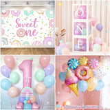 1st Birthday Decorations for Girl 128pcs Sweet One Birthday Party
