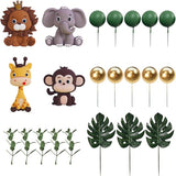 Safari Animal Cake Toppers Jungle Wild Cake Decorations