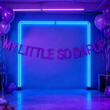 “MY LITTLE SODA POP” Kpop Music Movie Party Banner, Purple Soda Theme