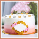 12 Pcs Crown Cake Topper Mini Baby Crown Tiny Queen Small Alloy Gold, 