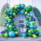 Blue Green Balloon Arch Kit Dinosaur Balloon Garland Kit with Fruit