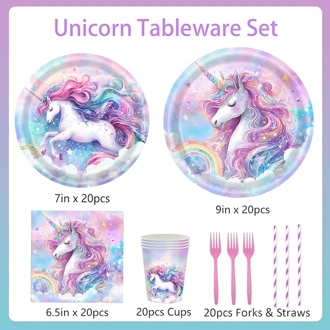 Unicorn Birthday Decorations Rainbow Unicorn Party Decorations
