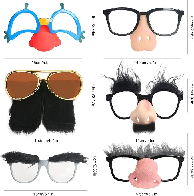 Ocean Line Halloween Glasses - 6 Pairs Fun Halloween Costume Party