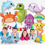 9 Pcs Sea Animal Balloons, Under The Sea Decorations, Creature Shark