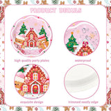 194 Pcs Christmas Party Supplies Decorations Pink Gingerbread Party
