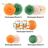 NICROHOME EUR Little Cutie Baby Shower Decorations, 12 PCS Orange