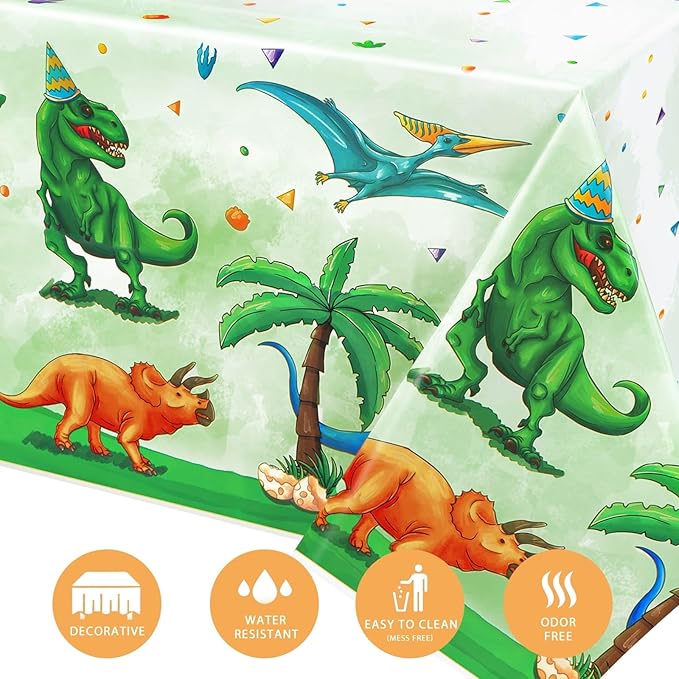 WERNNSAI Dinosaur Table Cloth - 1PCS Dinosaur Party Decorations for