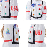 Kids Astronaut Halloween Costume Set, Boys Girls 2-3 YRS White