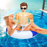 Silph PLC Pool Float, Inflatable Swim Ring with Cup Holder for Party,