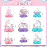 Unicorn Birthday Party Supplies Set Rainbow Table Decorations with