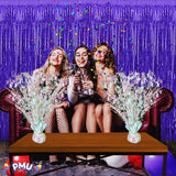 PMU 6 Pack Bursting Star Metallic Foil Spray Centerpiece- Opal