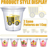 WILLBOND 120 Pcs Construction Party Cups Construction Party Favors