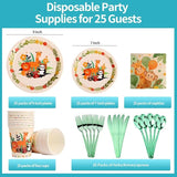 175 PCS Jungle Party Plate Set Animal Theme Party Decorations