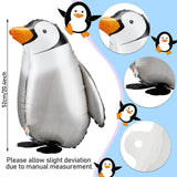 Aoriher 9 Pieces Walking Penguin Balloons Cute Funny Air Foil Animal