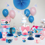 G1ngtar 12Pcs Burnouts or Bows Gender Reveal Party Honeycomb