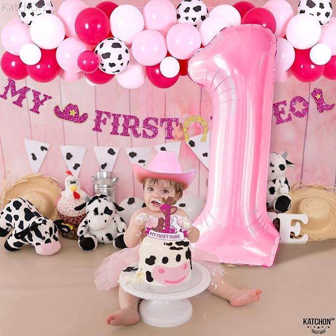 KatchOn, Light Pink 1 Balloon Number - 40 Inch | Number 1 Balloons