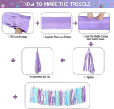 Mermaid Birthday Party Decorations Supplies Banner Tassel Garland