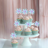 Gyufise 20Pcs Foil Firework Cupcake Toppers Happy Birthday Cake #3
