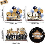 LINGTEER Happy 30th Birthday Gold Acrylic Table Topper Centerpieces
