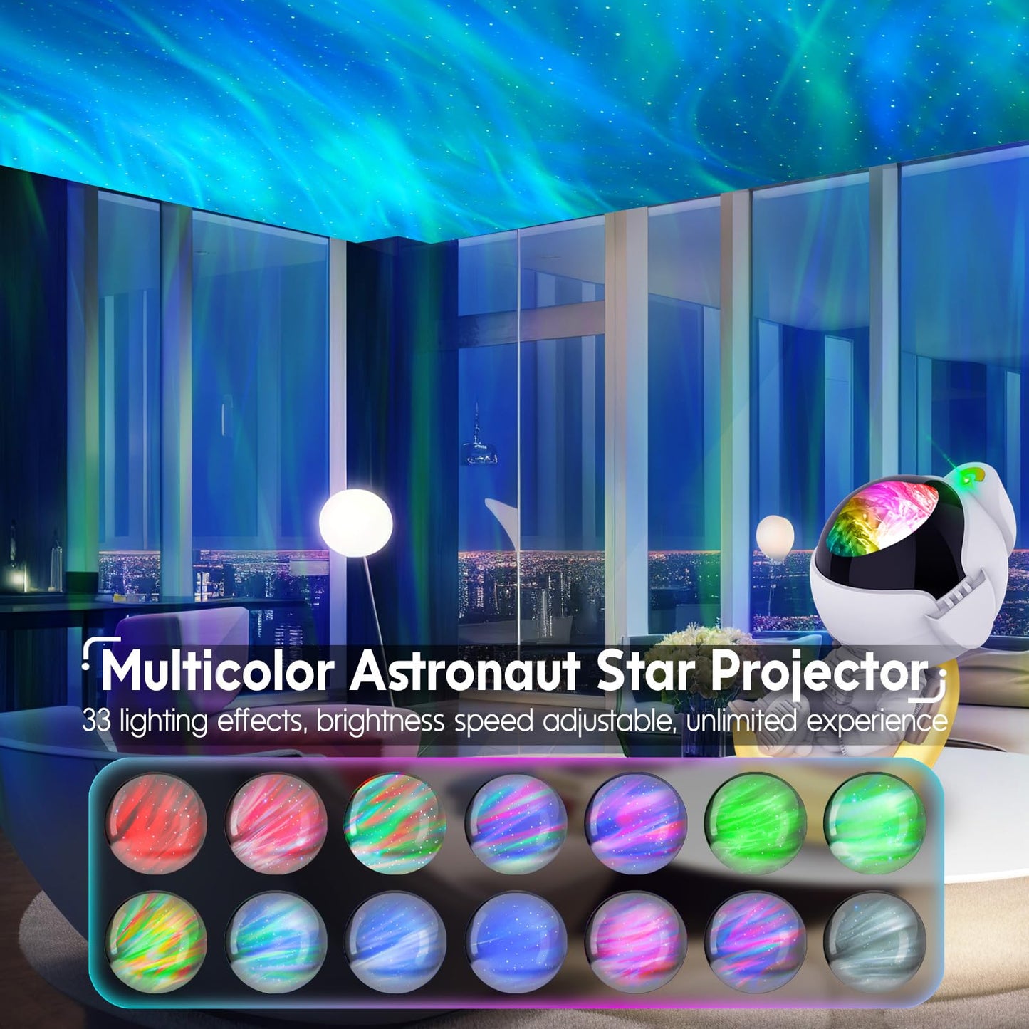 Rossetta Astronaut Galaxy Projector, Star Projector for Bedroom,