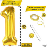 KatchOn, Gold Number 1 Balloons For First Birthday - 40 Inch | Number