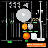 Basketball Party Balloons Stand Kit 2 Sets With 2 Basketball Ball