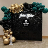 Emerald Green Black Gold Balloon Garland 144Pcs Forest Dark Green