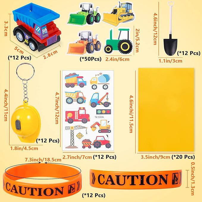 150 Pcs Construction Party Favors Kids Toddler Construction Toys