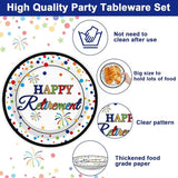 96 Pcs Happy Retirement Party Supplies Colorful Retirement Paper