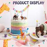 39 Pcs Safari Animal Cake Toppers Party Cake Animal Decorations