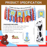 Cartoon Toy Highchair Banner for Baby First Birthday Party