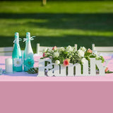 3Pcs Light Pink Tablecloth,Disposable Plastic Tablecloths,Waterproof