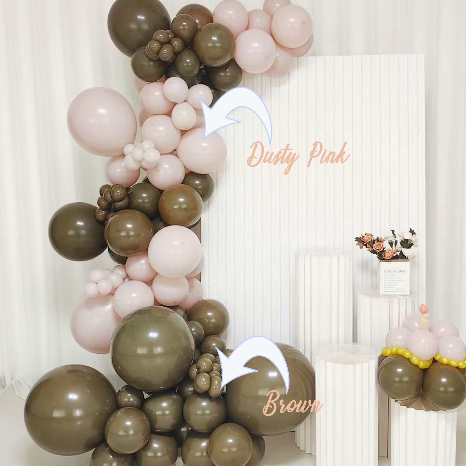 Dusty Pink Balloons, Scmdoti Pale Pink Balloons Different Sizes 18 12