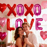 Red Pink XOXO Balloons and Love Balloon 16 Inch Valentines Day Hot