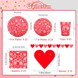 Valentine's Day Party Supplies Hot Heart Love Disposable Paper