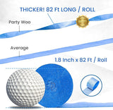 PartyWoo Crepe Paper Streamers 6 Rolls 492ft, Pack of White, Silver,