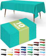 Pureegg Plastic Table Cloth Disposable 10 Pack, 54 x 108 Inch Table