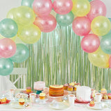 Voircoloria 3 Pack 3.3 x 8.2 ft Sage Green Foil Fringe Backdrop