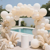 Ivory White Balloon,145pcs Premium Latex Khaki Balloons Arch Kit