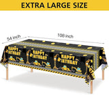 Tatuo Construction Happy Birthday Tablecloth Dump Truck Birthday