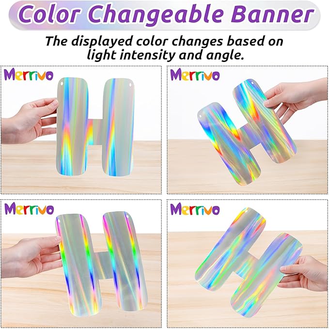 Iridescent Older Wiser Hotter Banner, Pre-Strung Funny Birthday