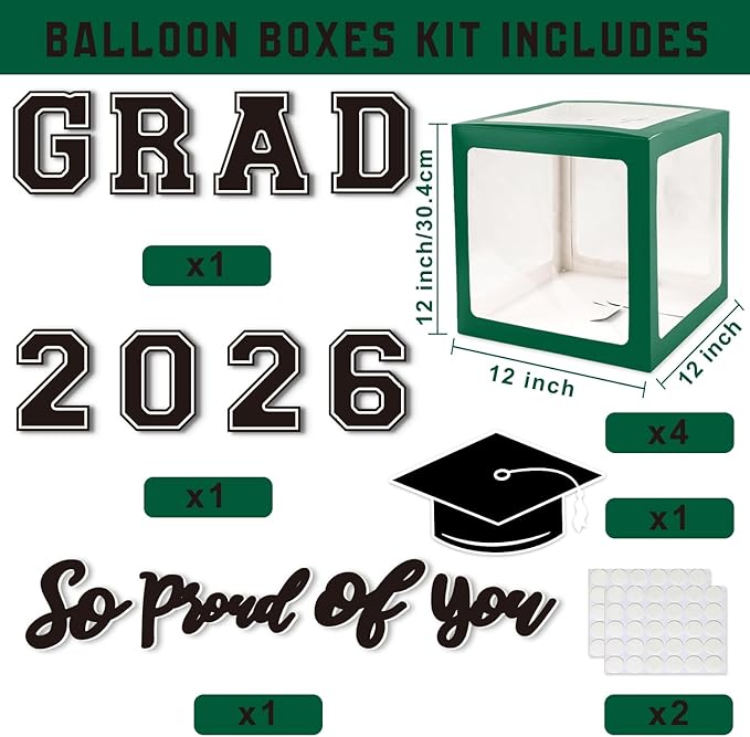 Graduation Decorations Class of 2026 - Green Graduation Decorations -