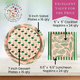 Tropical Luau Party Paper Plate and Napkin Set Premium Quality 80